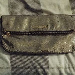 Victoria secret gold sequined clutch